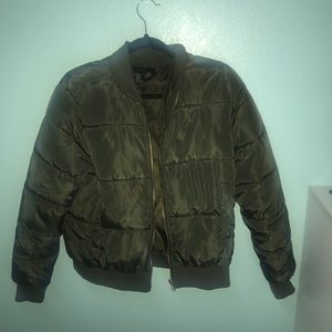 Green bomber jacket